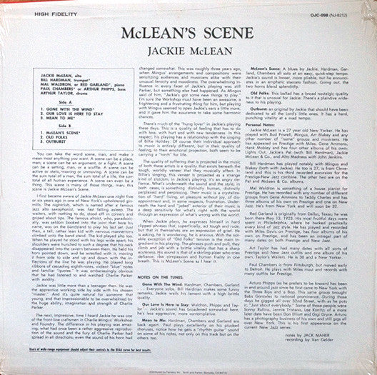 Jackie McLean ~ McLean's Scene (Vinyl) - Djungel & Jazz