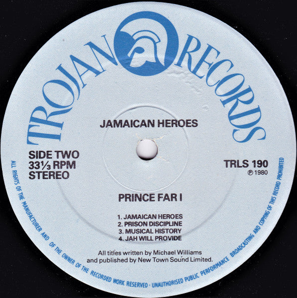 Prince Far I : Jamaican Heroes (LP, Album)