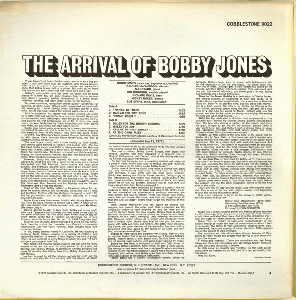 Bobby Jones (2) : Arrival Of Bobby Jones (LP, Album, Ame)