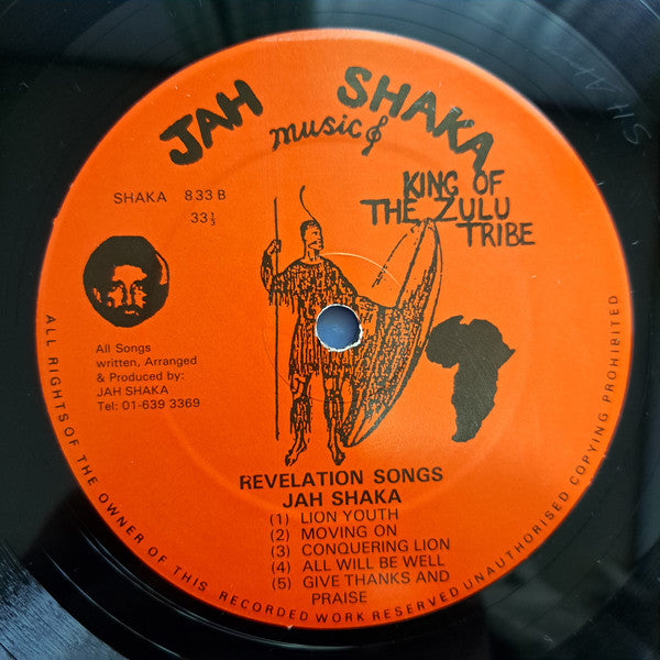 Jah Shaka : Revelation Songs (LP, Album, Pre)