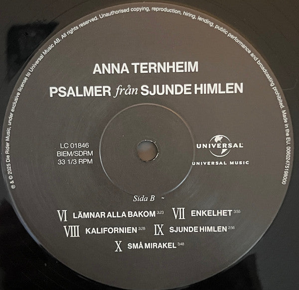 Anna Ternheim : Psalmer Från Sjunde Himlen (LP, Album)