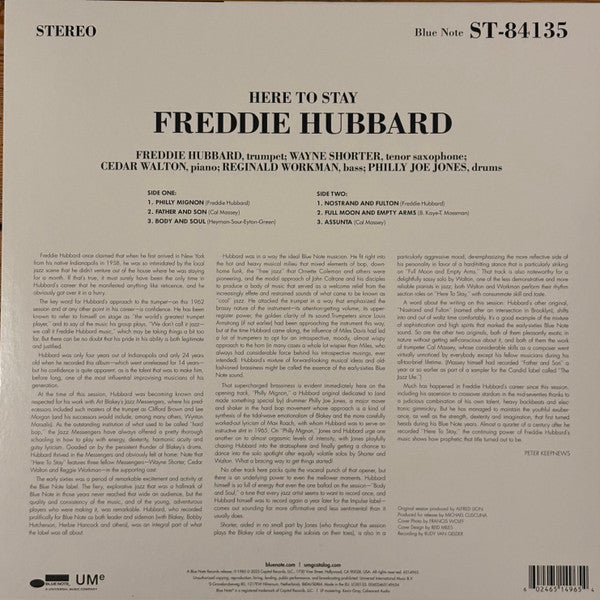 Freddie Hubbard : Here To Stay (LP, Album, RE, RM)