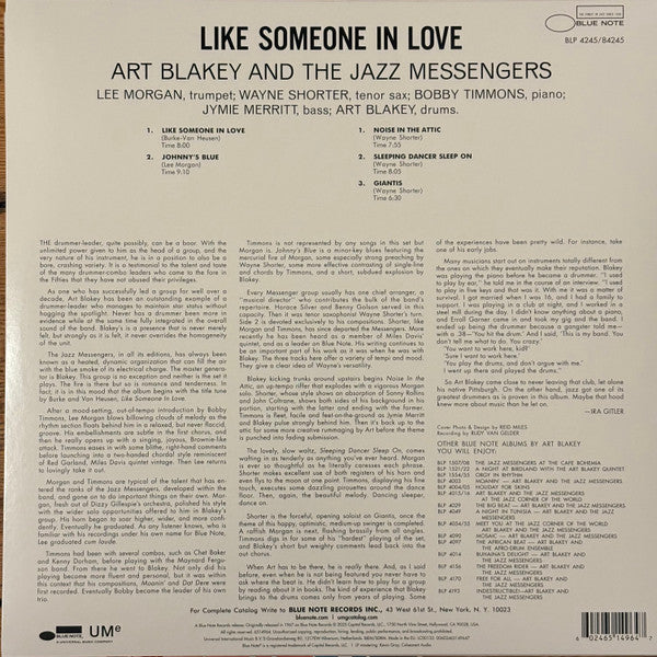 Art Blakey And The Jazz Messengers* : Like Someone In Love (LP, Album, RE, RM)