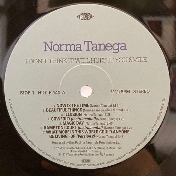 Norma Tanega ~ I Don't Think It Will Hurt If You Smile (Vinyl) - Djungel & Jazz