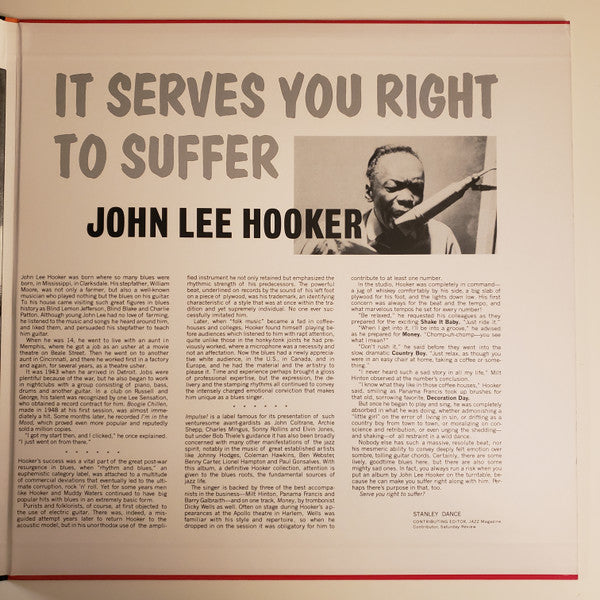 John Lee Hooker : It Serve You Right To Suffer (LP, Album, RE, RM, 180)