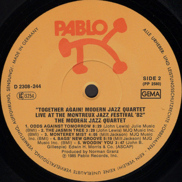 Modern Jazz Quartet ~ Together Again! Live At The Montreux Jazz Festival '82 (Vinyl) - Djungel & Jazz