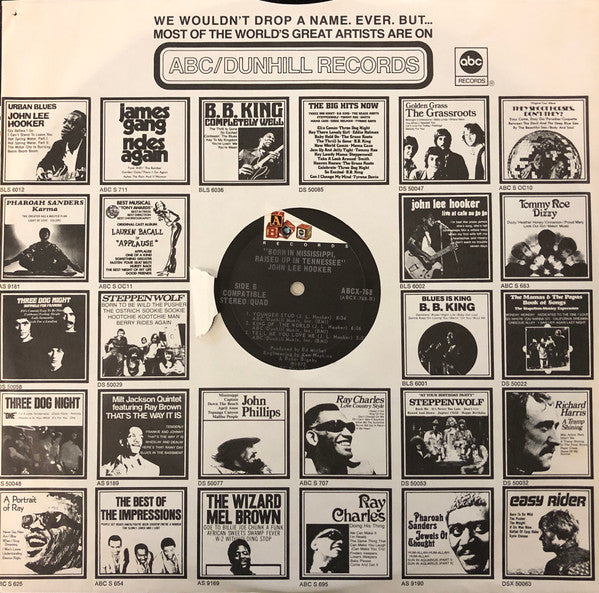 John Lee Hooker ~ Born In Mississippi, Raised Up In Tennessee (Vinyl) - Djungel & Jazz