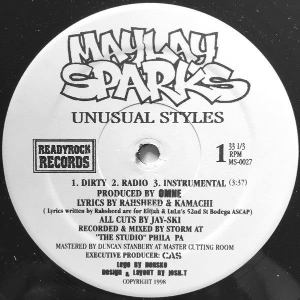 Maylay Sparks : Unusual Styles / I Mani (12")