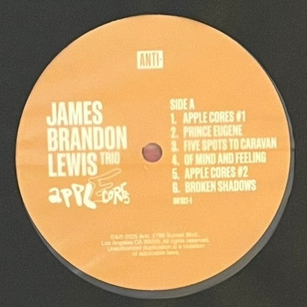 James Brandon Lewis Trio ~ Apple Cores (Vinyl) - Djungel & Jazz