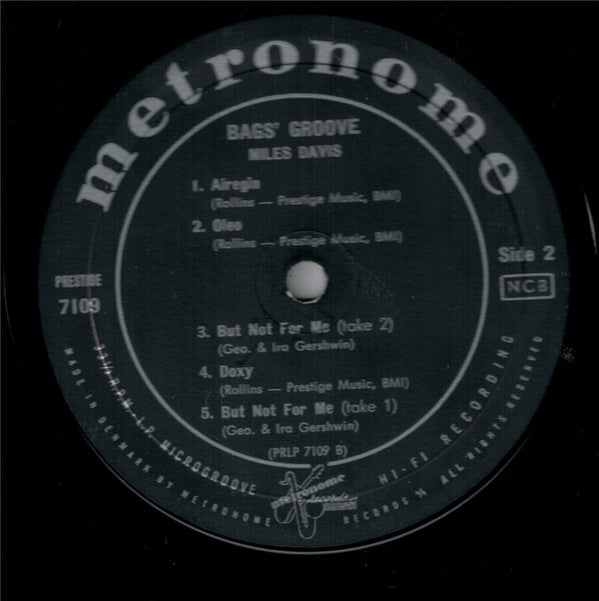 Miles Davis ~ Bags Groove (Vinyl) - Djungel & Jazz