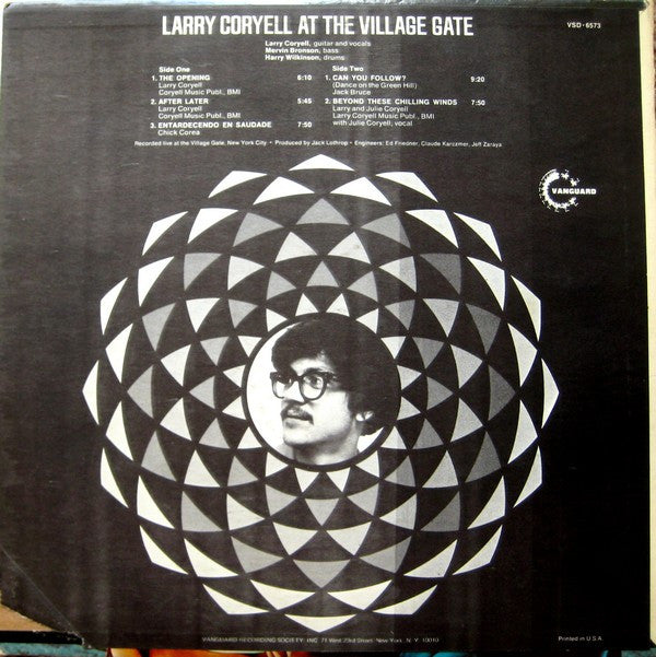Larry Coryell : At The Village Gate (LP, Album, Pit)