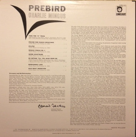 Charlie Mingus ~ Pre Bird (Vinyl) - Djungel & Jazz