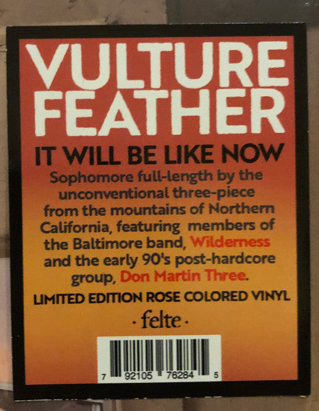 Vulture Feather : It Will Be Like Now (LP, Album, Ltd, Ros)