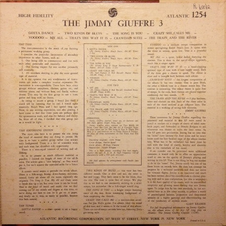 The Jimmy Giuffre Trio ~ The Jimmy Giuffre 3 (Vinyl) - Djungel & Jazz