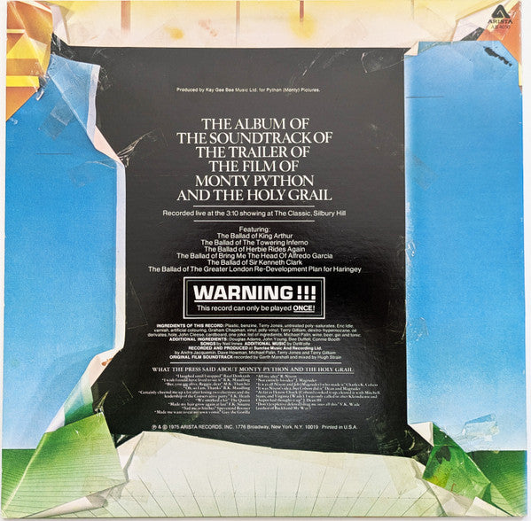 Monty Python ~ The Album Of The Soundtrack Of The Trailer Of The Film Of Monty Python And The Holy Grail (Executive Version) (Vinyl) - Djungel & Jazz
