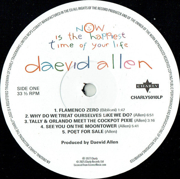 Daevid Allen ~ Now Is The Happiest Time Of Your Life (Vinyl) - Djungel & Jazz