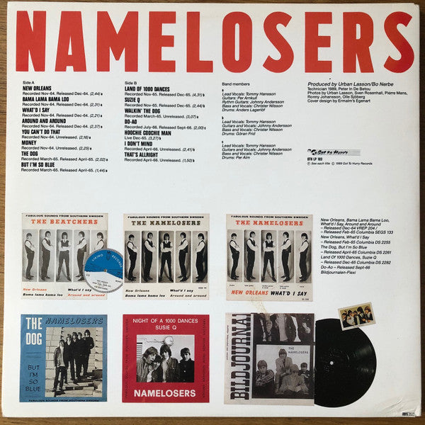 Namelosers ~ Fabulous Sounds From Southern Sweden (Vinyl) - Djungel & Jazz