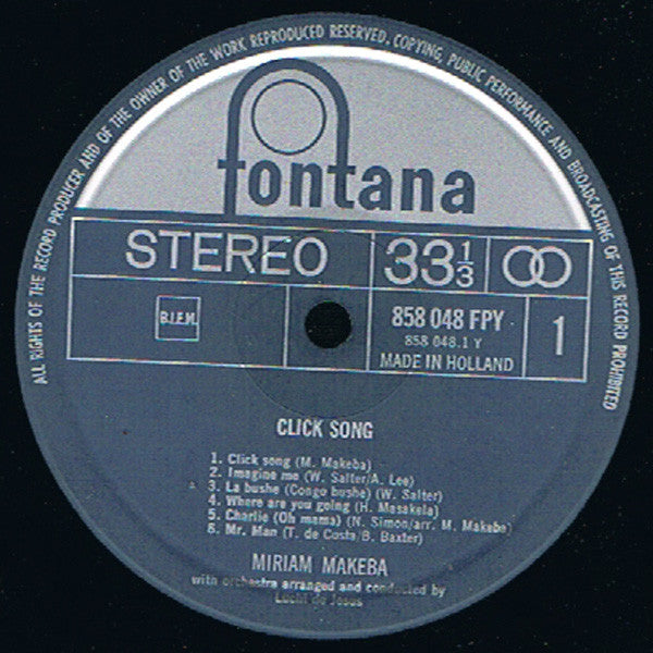 Miriam Makeba ~ Click Song (Vinyl) - Djungel & Jazz