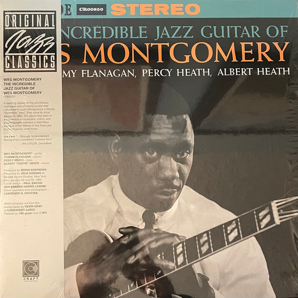 Wes Montgomery : The Incredible Jazz Guitar Of Wes Montgomery (LP, Album, RE, RM, 180)