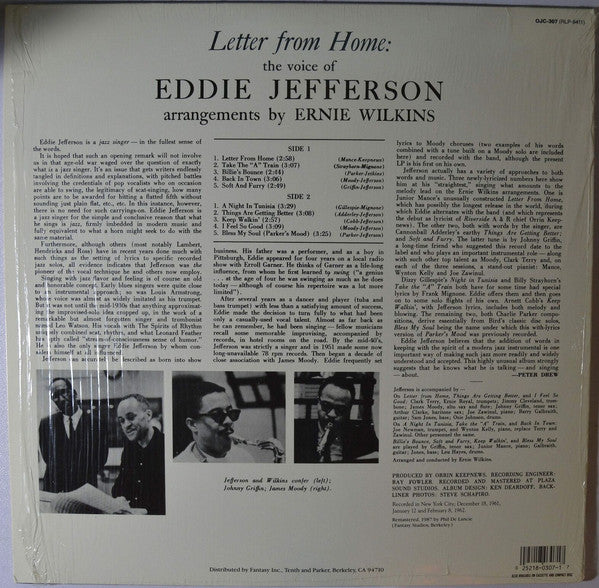 Eddie Jefferson ~ Letter From Home (Vinyl) - Djungel & Jazz