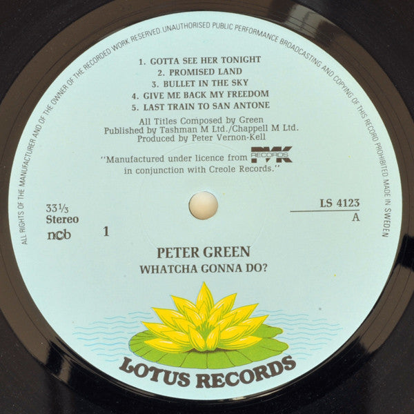 Peter Green  ~ Whatcha Gonna Do? (Vinyl) - Djungel & Jazz