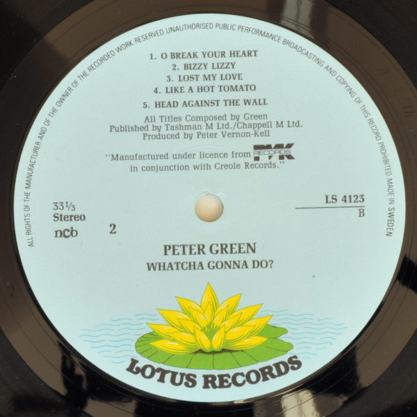 Peter Green  ~ Whatcha Gonna Do? (Vinyl) - Djungel & Jazz