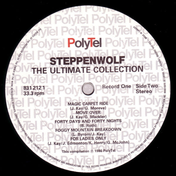 Steppenwolf ~ The Ultimate Collection (Vinyl) - Djungel & Jazz