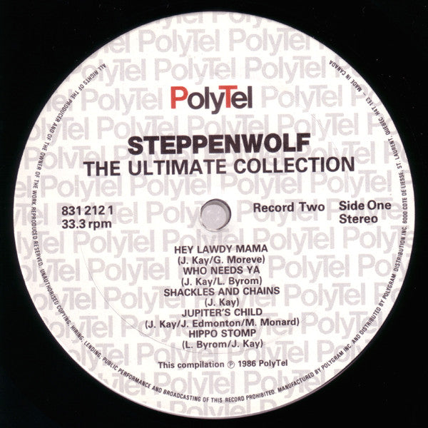 Steppenwolf ~ The Ultimate Collection (Vinyl) - Djungel & Jazz