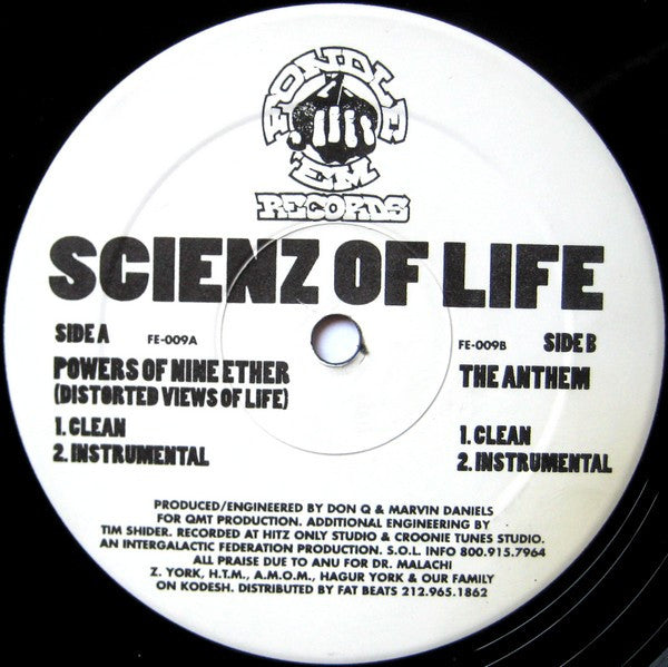 Scienz Of Life : Powers Of Nine Ether (Distorted Views Of Life) (12")