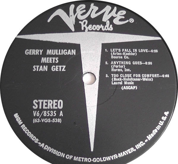 Stan Getz & Gerry Mulligan ~ Gerry Mulligan Meets Stan Getz (Vinyl) - Djungel & Jazz