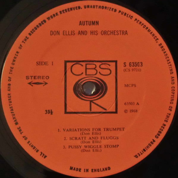 The Don Ellis Orchestra ~ Autumn (Vinyl) - Djungel & Jazz