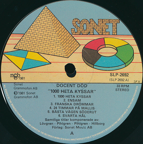 Docent Död ~ Tusen Heta Kyssar Från Docent Död (Vinyl) - Djungel & Jazz