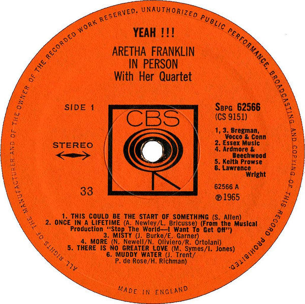 Aretha Franklin ~ Yeah!!! (Vinyl) - Djungel & Jazz