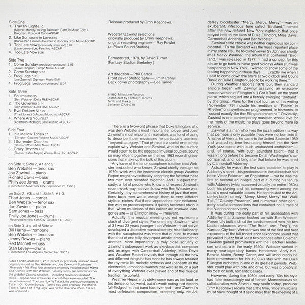 Ben Webster & Joe Zawinul ~ Trav'lin' Light (Vinyl) - Djungel & Jazz