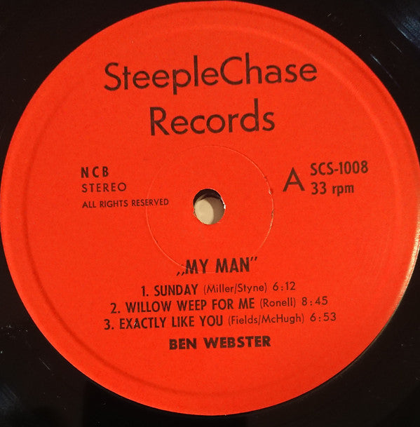 Ben Webster ~ My Man - Live At Montmartre 1973 (Vinyl) - Djungel & Jazz