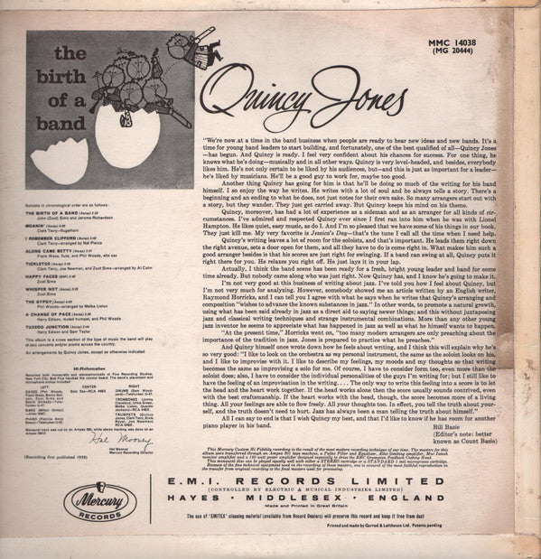 Quincy Jones ~ The Birth Of A Band! (Vinyl) - Djungel & Jazz