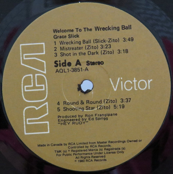 Grace Slick ~ Welcome To The Wrecking Ball! (Vinyl) - Djungel & Jazz