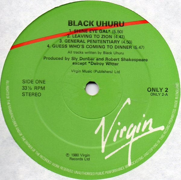 Black Uhuru : Black Uhuru (LP, Album, RE)