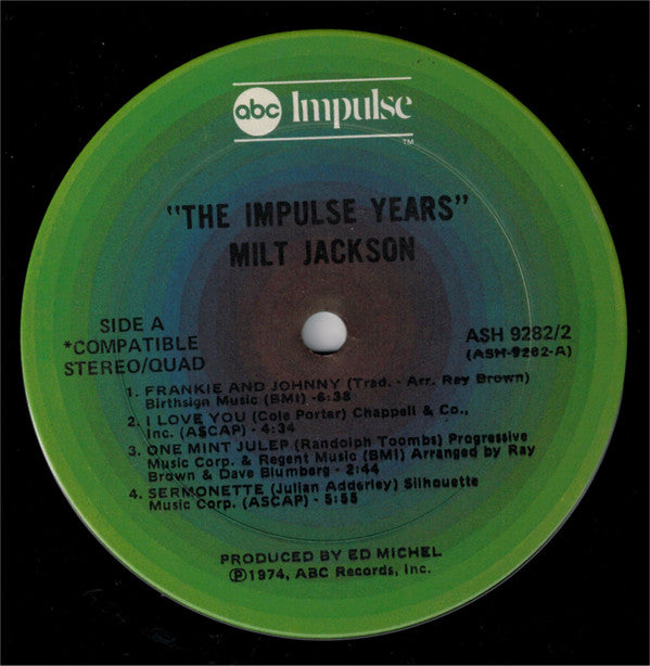 Milt Jackson ~ The Impulse Years (Vinyl) - Djungel & Jazz