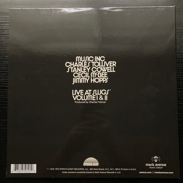 Music Inc. ~ Live At Slugs' Volume I & II (Vinyl) - Djungel & Jazz