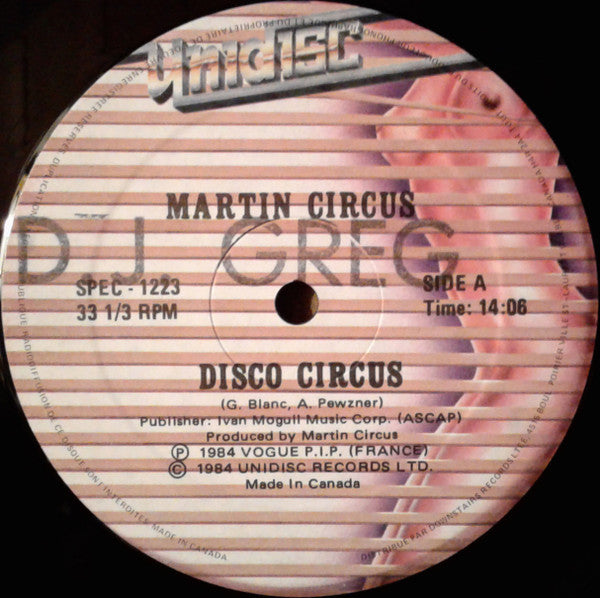 Martin Circus : Disco Circus (12")
