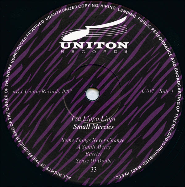 Fra Lippo Lippi ~ Small Mercies (Vinyl) - Djungel & Jazz