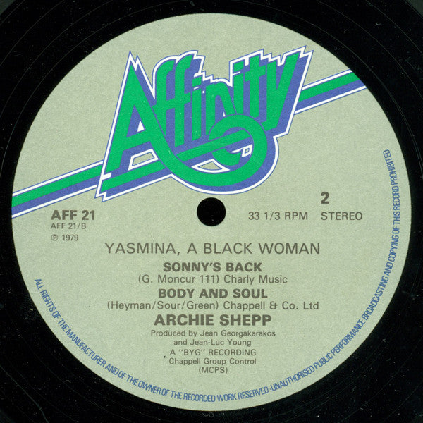 Archie Shepp ~ Yasmina, A Black Woman (Vinyl) - Djungel & Jazz