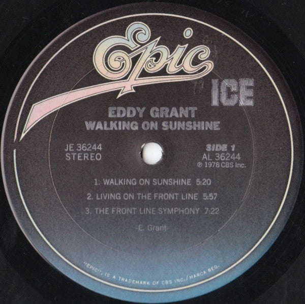 Eddy Grant : Walking On Sunshine (LP, Album, Pit)