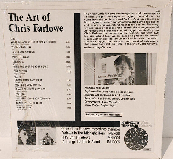 Chris Farlowe ~ The Art Of Chris Farlowe (Vinyl) - Djungel & Jazz
