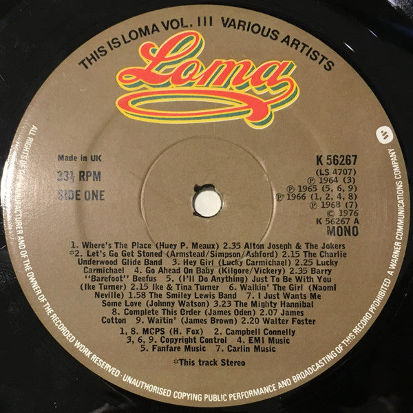 Various ~ This Is Loma Volume 3 (Vinyl) - Djungel & Jazz