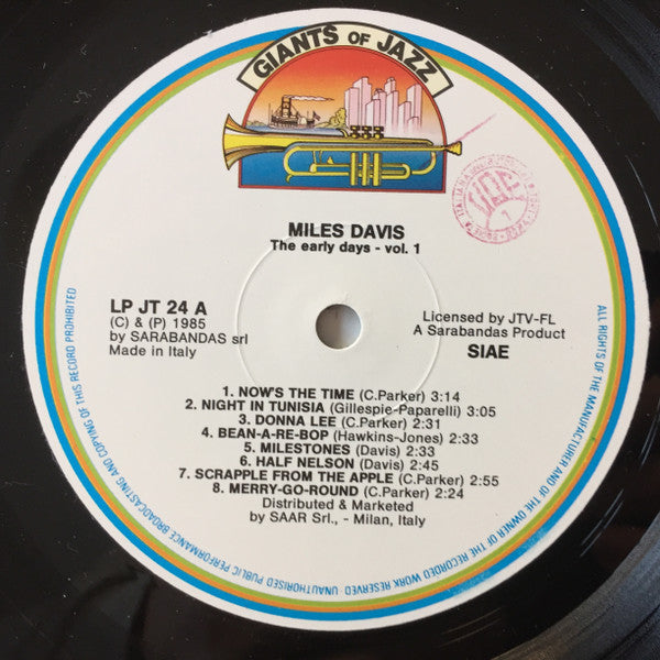 Miles Davis ~ The Early Days - Vol. 1 (Vinyl) - Djungel & Jazz