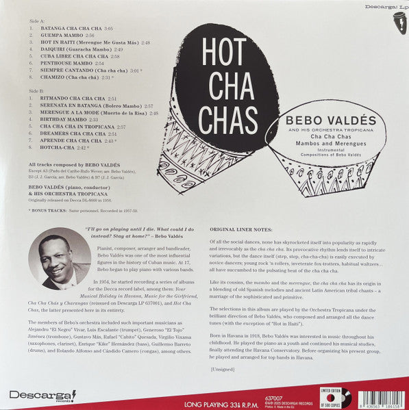 Bebo Valdés And His Orchestra Tropicana ~ Hot Cha Chas (Vinyl) - Djungel & Jazz
