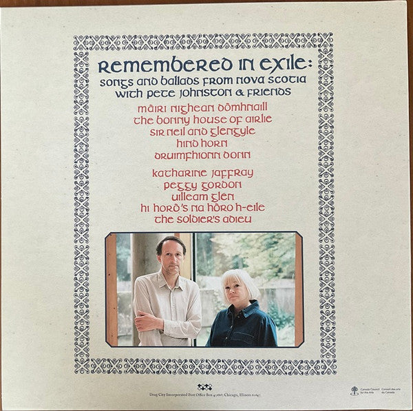 Màiri Morrison & Alasdair Roberts ~ Remembered In Exile (Songs And Ballads From Nova Scotia) (Vinyl) - Djungel & Jazz
