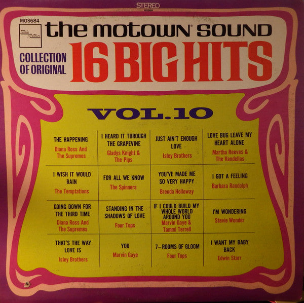 Various ~ The Motown Sound - 16 Big Hits Vol. 10 (Vinyl) - Djungel & Jazz